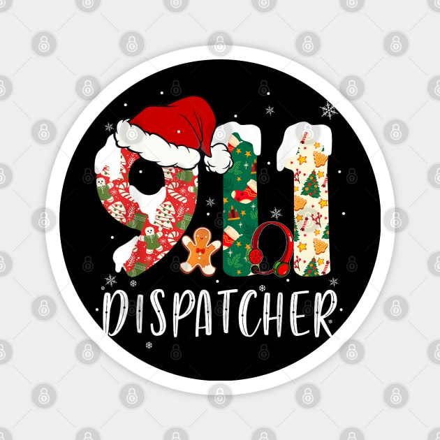 911 Dispatcher Christmas Magnet by Shirts by Jamie